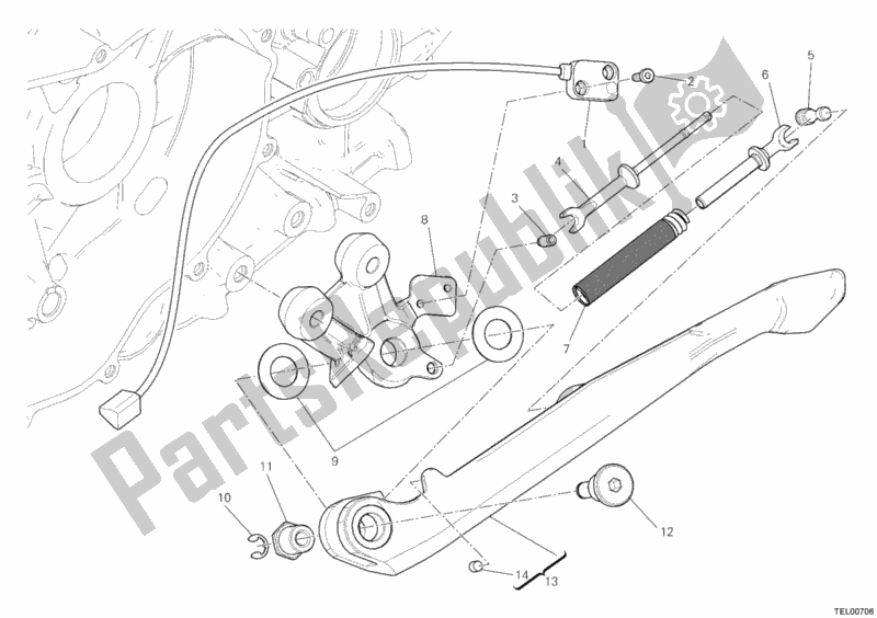 Toutes les pièces pour le Béquille Latérale du Ducati Superbike 1199 Panigale S ABS USA 2012